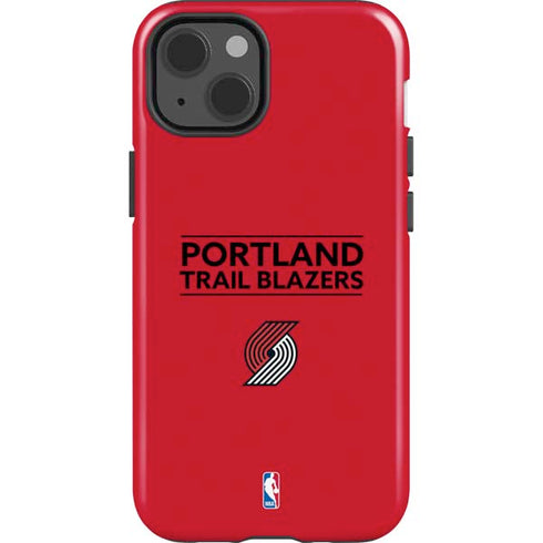 NBA Portland Trail Blazers Standard - Red iPhone 15 Impact Case